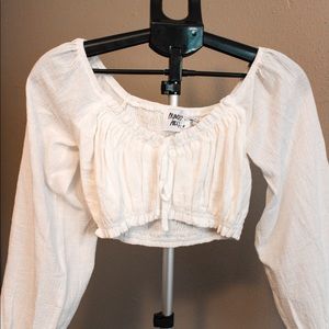 Princess Polly cropped long sleeve top Size 2